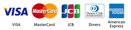 VISA/MasterCard/JCB/Diners/AmericanExpress